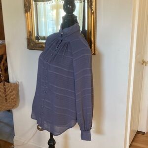 Anthropologie Blue Blouse